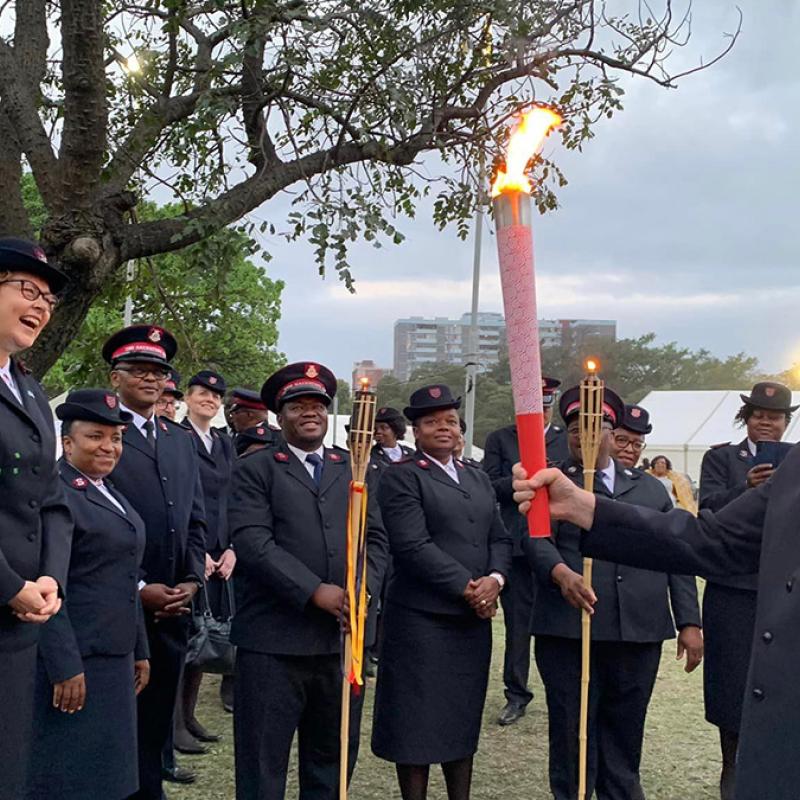 Torch lighting ceremony