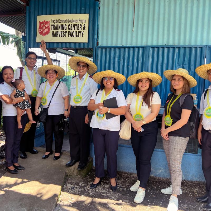 A group of Salvationists outside the training centre