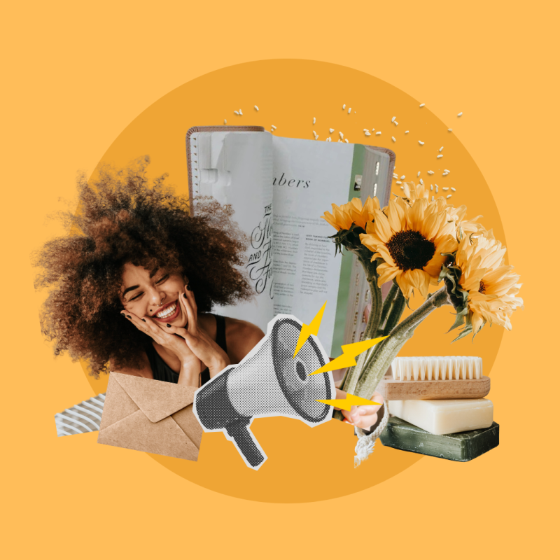 Flowers, a megaphone and a cup of tea