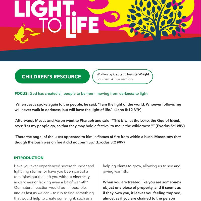 Light to Life children's resource