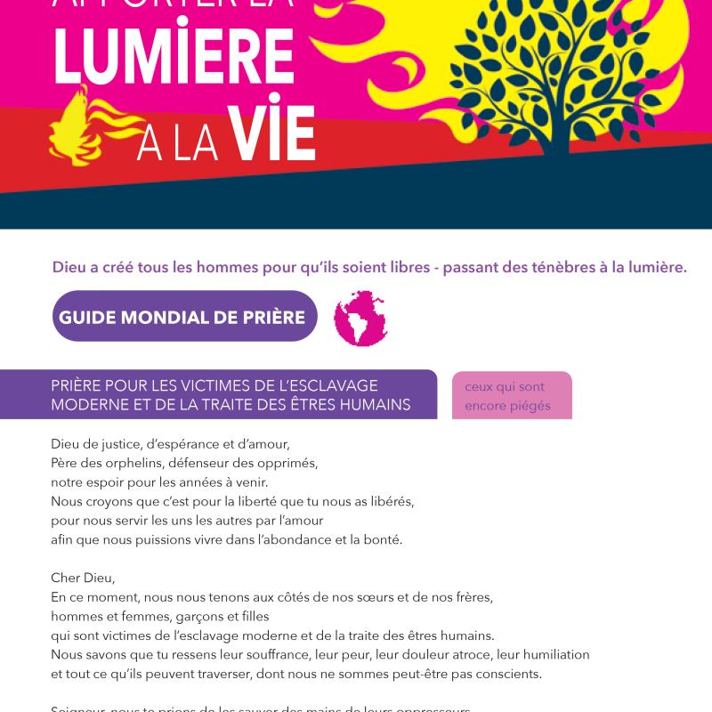 Apporter la Lumiere a la Vie - Guide mondial de prière