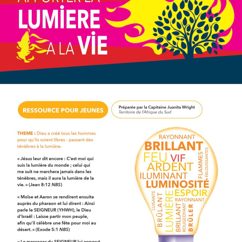 Apporter la Lumiere a la Vie - Ressource pour jeunes