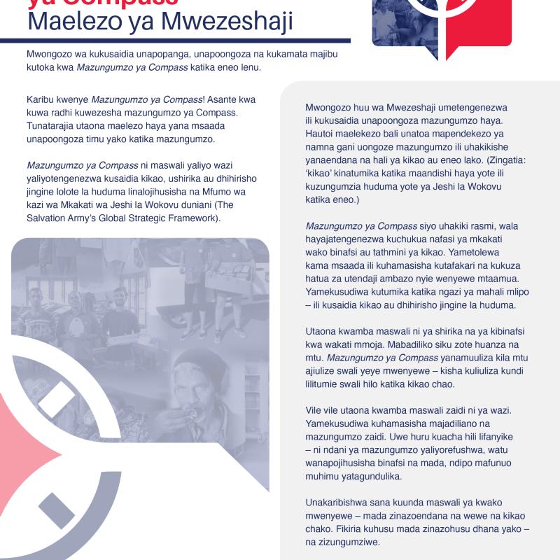 Mazungumzo ya Compass Maelezo ya Mwezeshaji