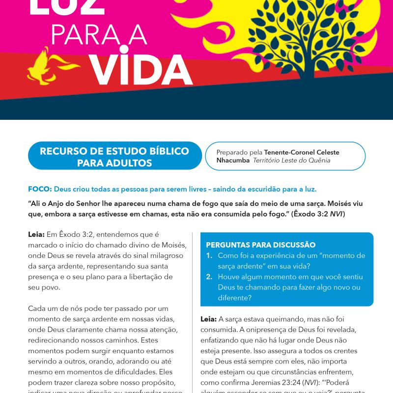 Luz Para a Vida - Recurso de estudo bíblico para adultos