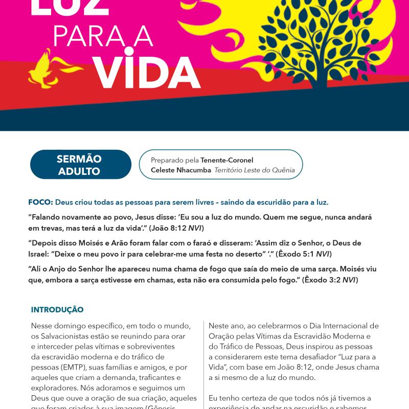 Luz Para a Vida - Sermão adulto