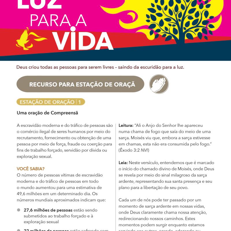 Luz Para a Vida - Recurso para estação de oraçã