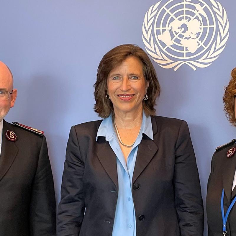 The international leader with Under Secretary General Melissa Fleming