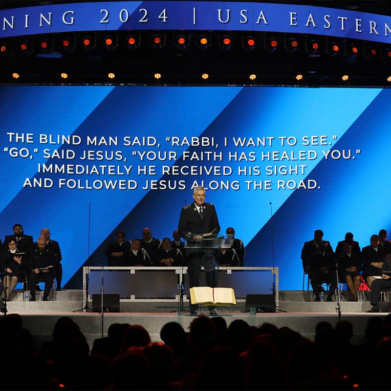 Commissioner Edward Hill on stage