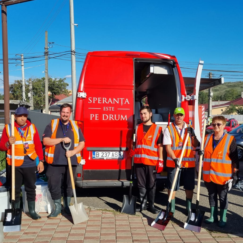 Salvation Army relief team members in Romania