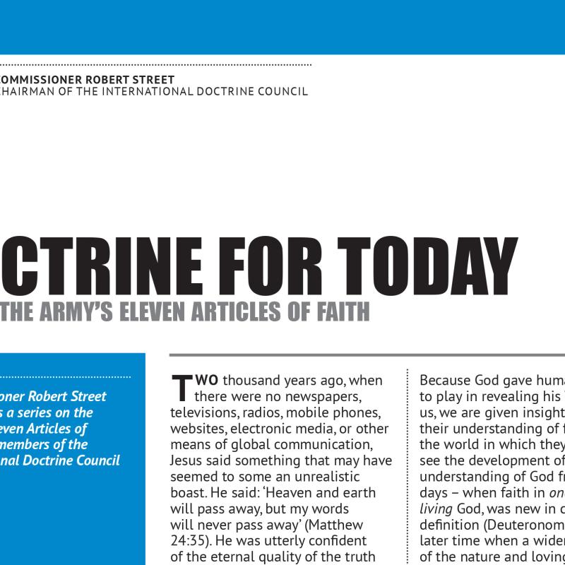 Doctrine for Today