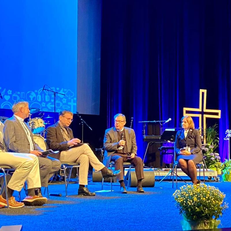 Ecumenical leaders take part in a panel discussion