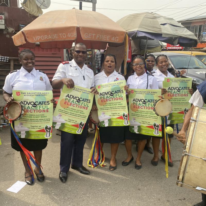 Nigeria - Salvationists advocate for peaceful elections in Nigeria
