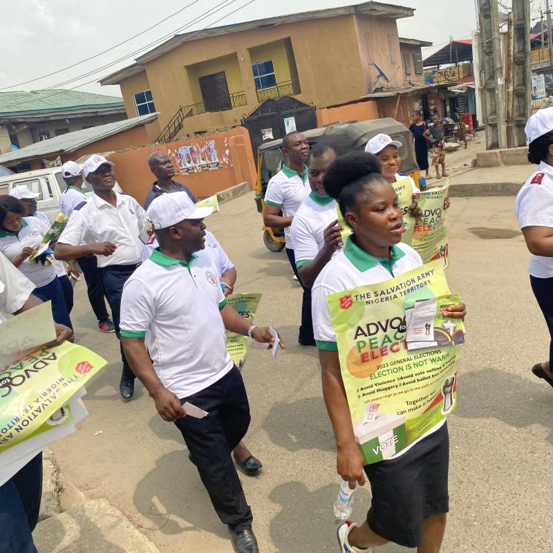 Nigeria - Salvationists advocate for peaceful elections in Nigeria 